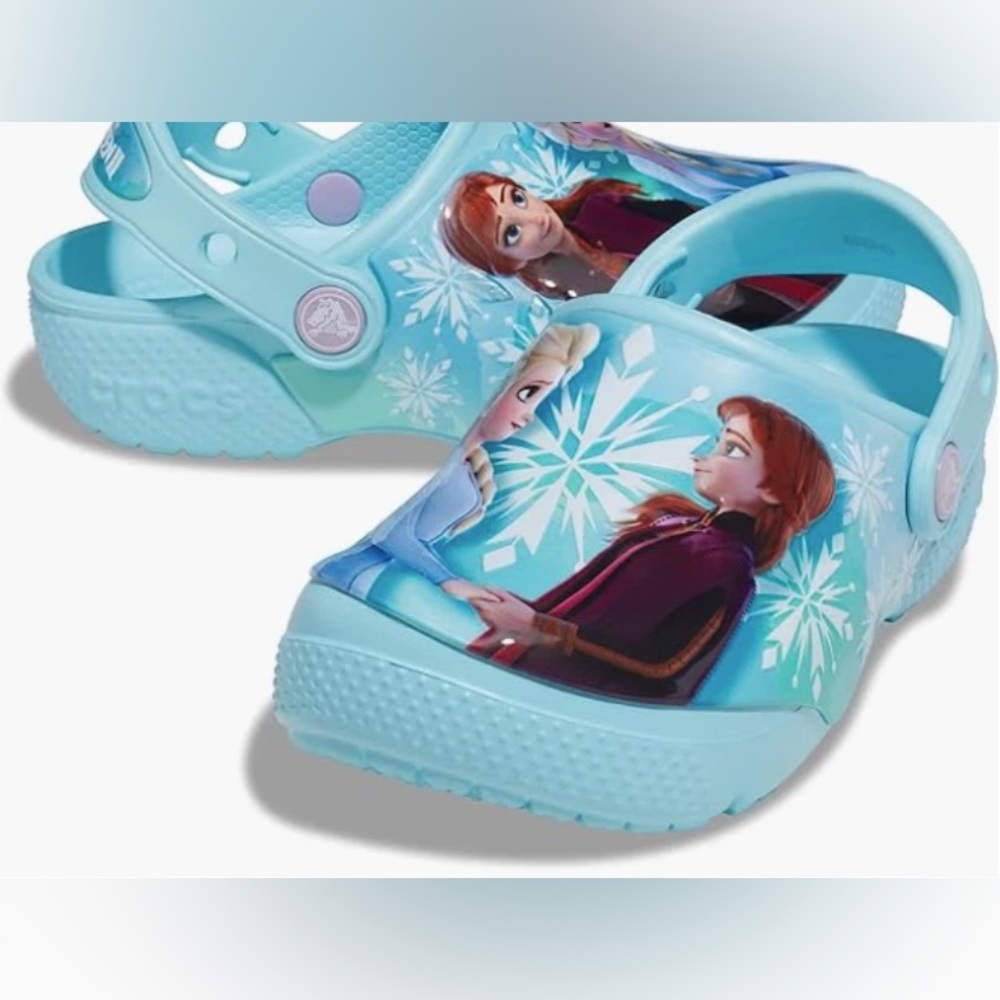 CROCS Disney Frozen Clogs Size TODDLER 5  Ice Blue NEW AUTHENTIC (S742)